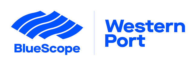 Blue Scope Western Port Logo Horiz Cmyk Blue